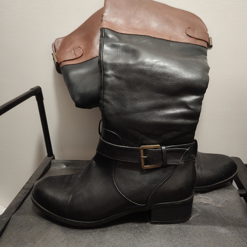 Black and Brown Boots